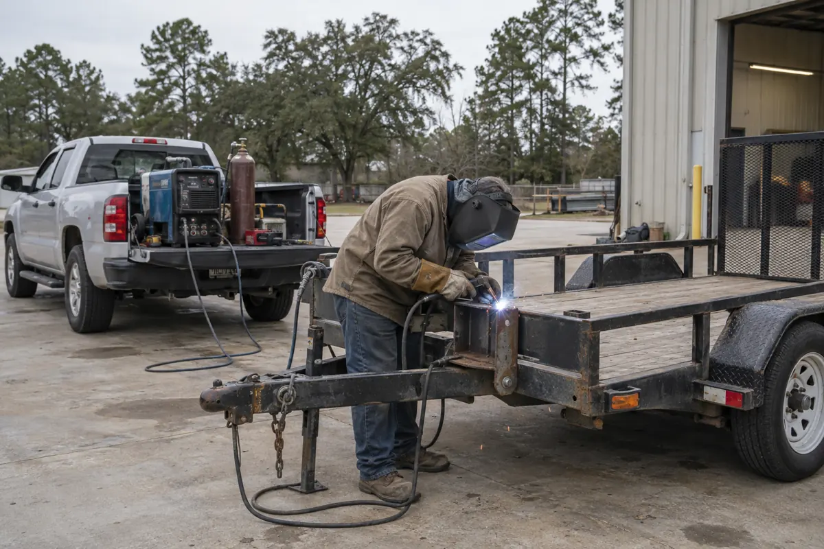 Illustration of how mobile welding repair works at your location in a Louisiana mobile-service setting